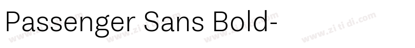 Passenger Sans Bold字体转换